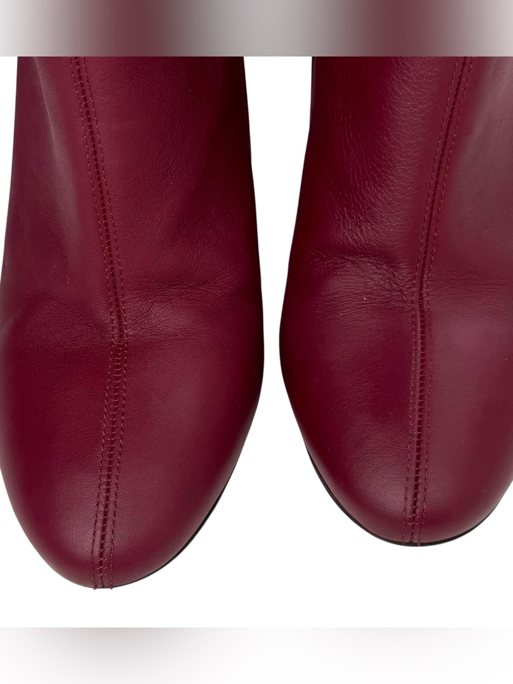 Sézane Amandine Boots Burgundy Leather Size 39 US 8-8.5 ARCHIVE RARE w/ Box - Picture 8 of 12